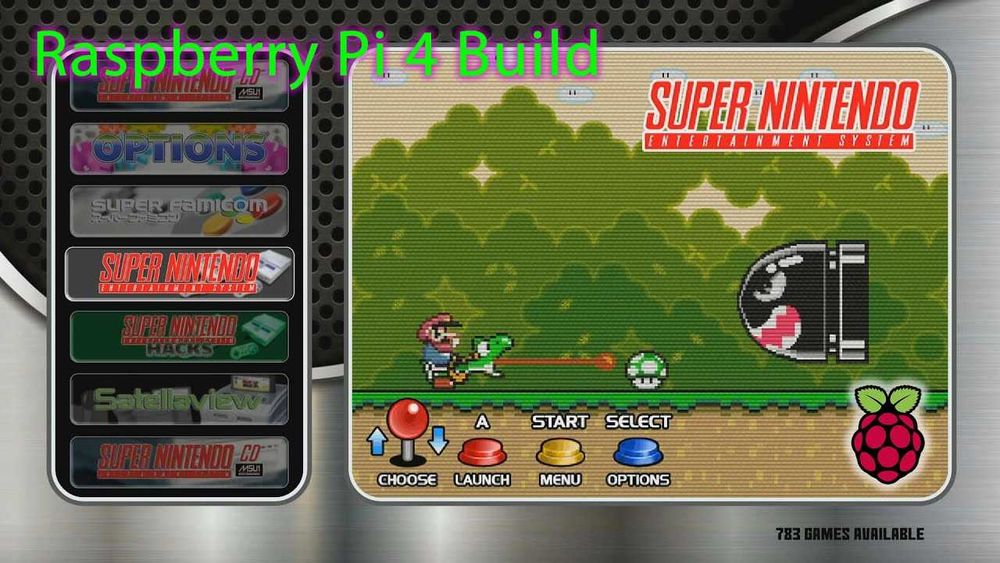 Consola Retro SNES + Raspberry PI 16gb + Acessórios