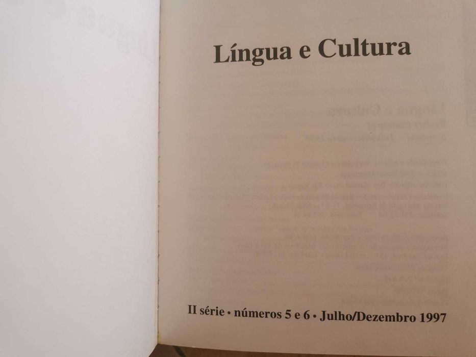 Revistas Língua e Cultura - Nº 1 a 6