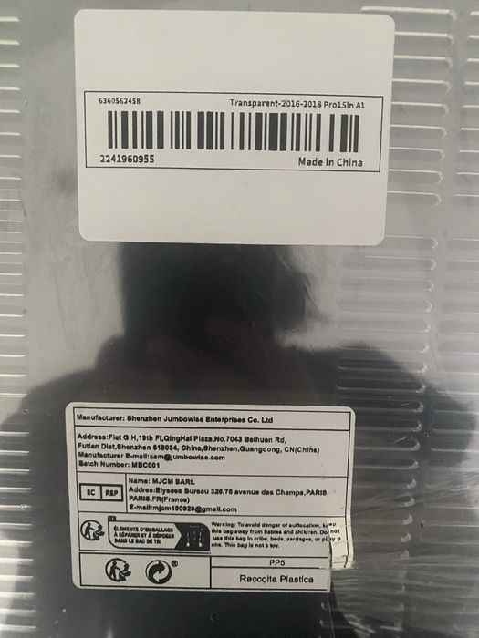 Capa protetora para MacBook Pro 2016 ate 2018