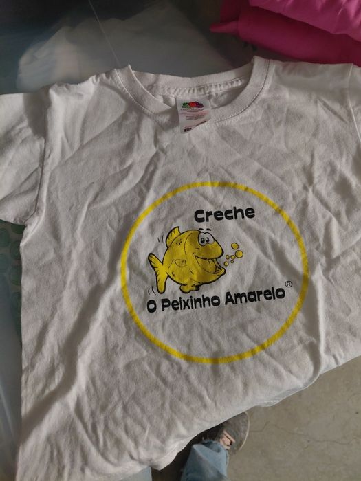 Conjunto bata, chapeu Peixinho Amarelo