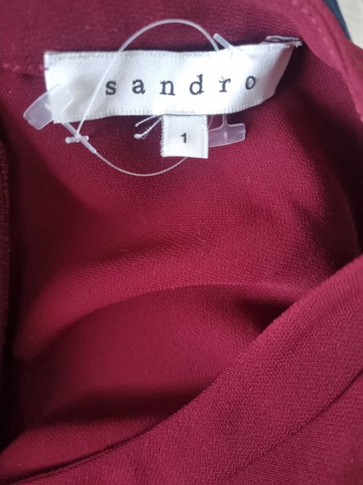 Burgundowa sukienka Sandro rozmiar 1 S 36