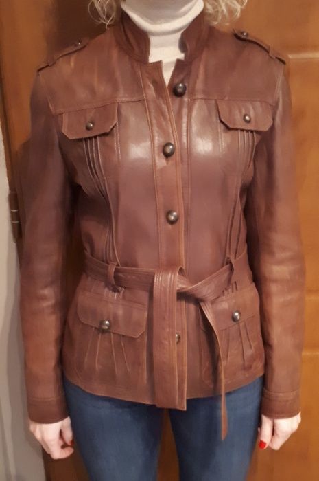 Kurtka skórzana włoska marki GIANNI - rozmiar 38/40, ELEGANCKA !!!