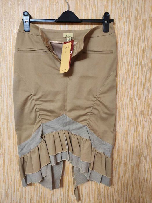 нова спідниця з воланами коттон міді на р.44-46/EUR36