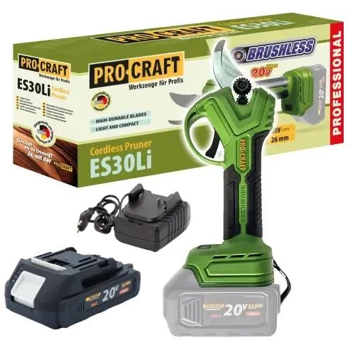Секатор аккумуляторный Procraft ES30Li (с АКБ 20/2 и ЗУ 20/1)