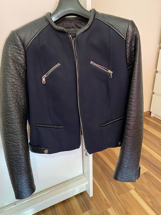 Kurtka M Super stan! Firma H&M skóra + filc