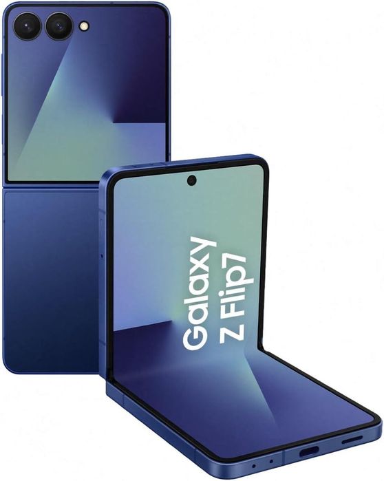 Samsung Galaxy Z Flip7 AI Smartphone Galaxy AI, Infinity Front Display, 50MP Camera, 256GB, 12GB RAM, Blue Shadow + Capa Samsung