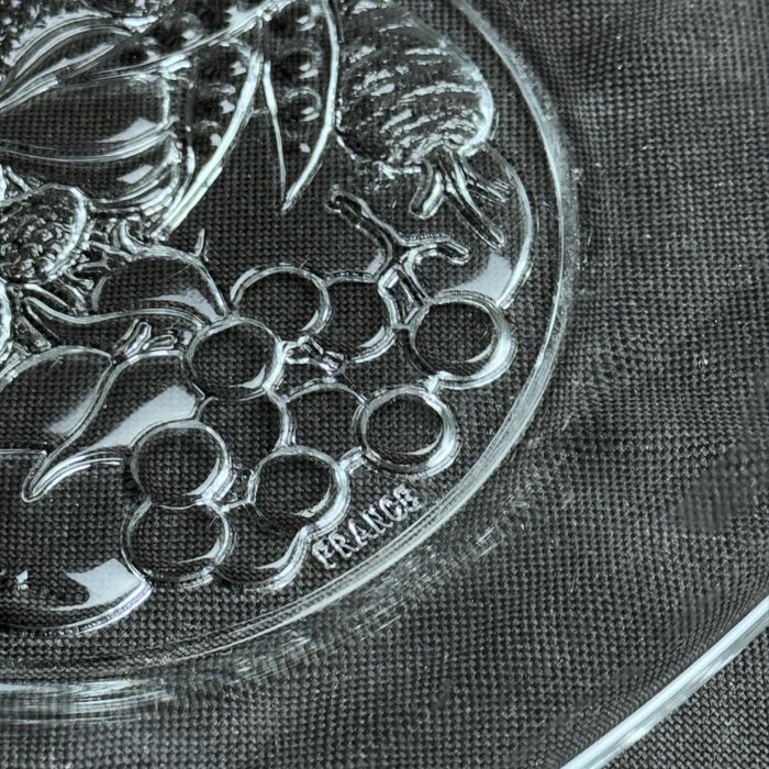 Talerze owoce i warzywa szkło francja B5/022710