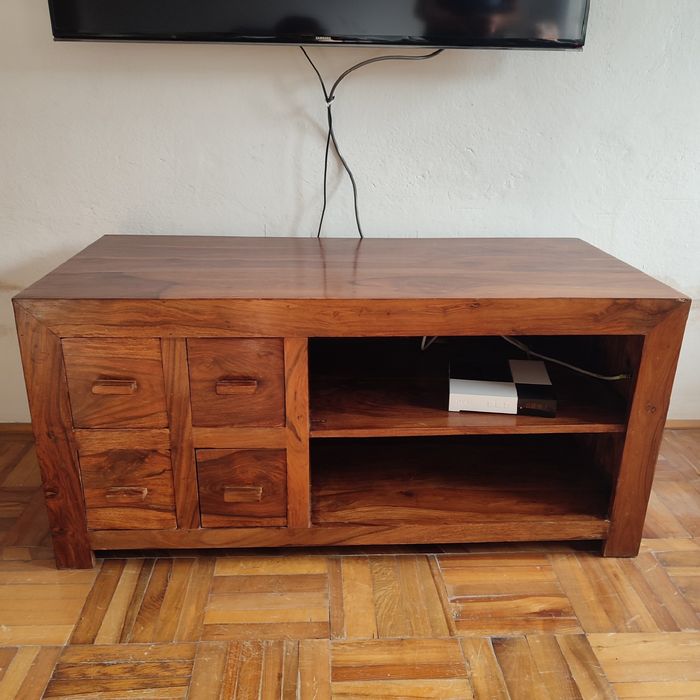 Szafka Komoda RTV Kolonialna Drewno Palisander  pod telewizor