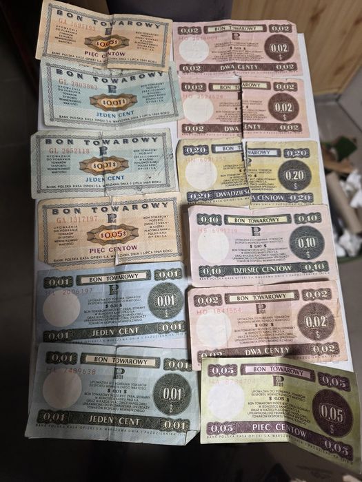 Banknoty PRL Bony