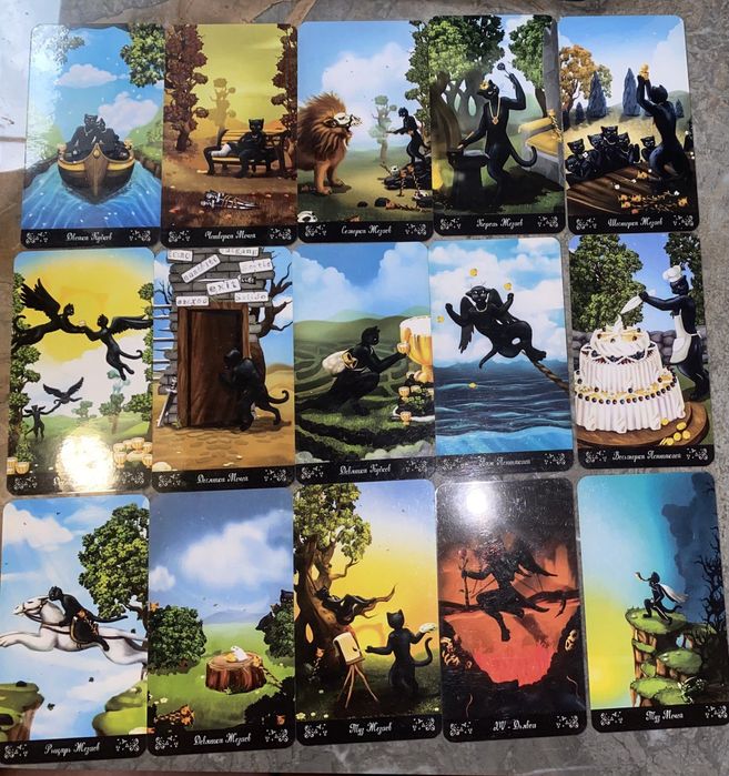 Карты таро ЧЕРНЫХ КОТОВ качество супер