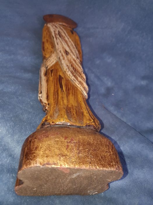 Stara figura rzeźba świętego Piotra drewno XIXw