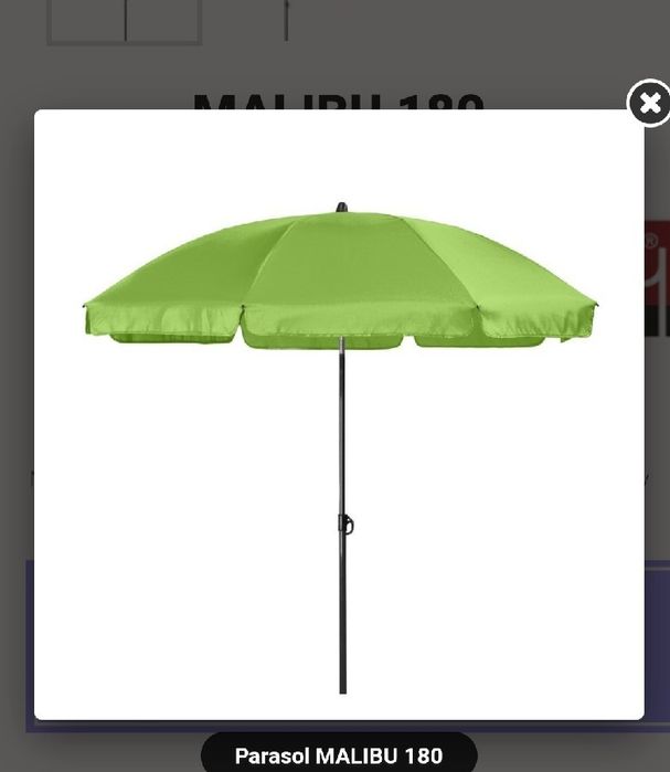 Parasol plażowy markowy Malibu Derby 180