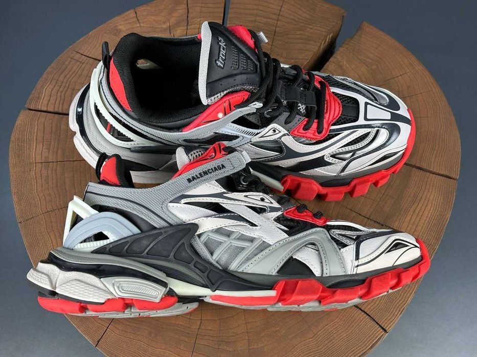 !SALE! Balenciaga Track 2.0 Grey White Red Premium 39 40 41 42 43 44 45 46 баленсіага трак