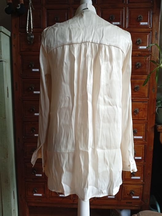 Elegancka bluzka z długim rękawem, H&M ecru