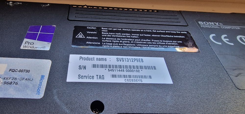 laptop Sony Vaio SVS13E1EM i3 ssd