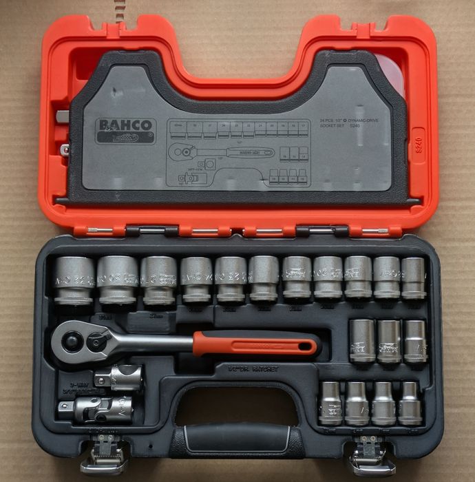 Bahco zestaw kluczy nasadowych 1/2" S240