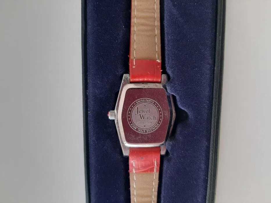 Relógio Romano Vermelho - Jewel Watch - Swarovski Crystal