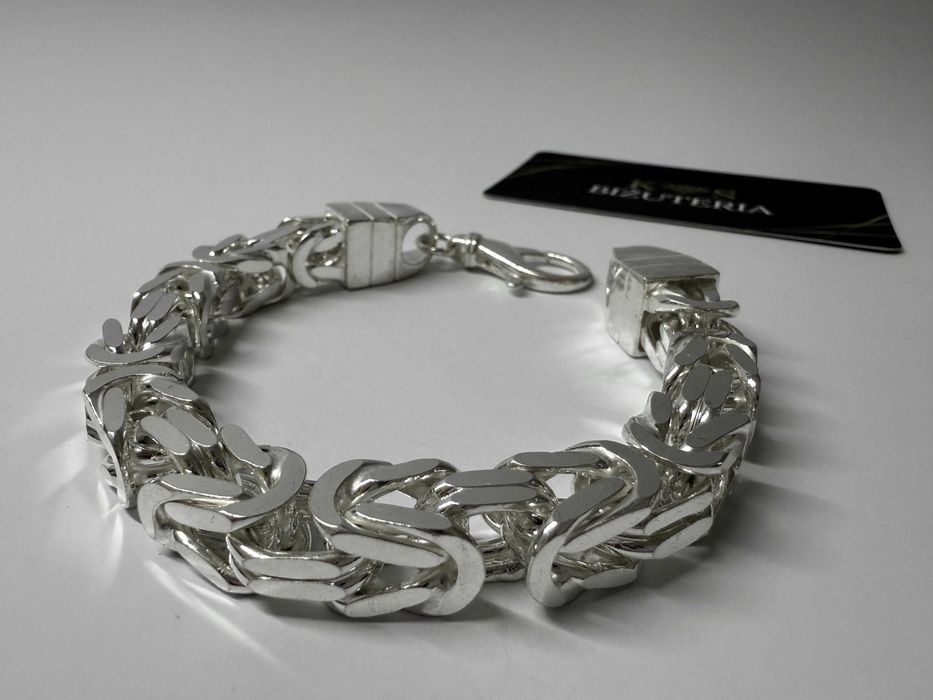 Srebrna Bransoletka Królewska 23,5 CM 107 GRAMY NOWA ! PR. 925 Okazja