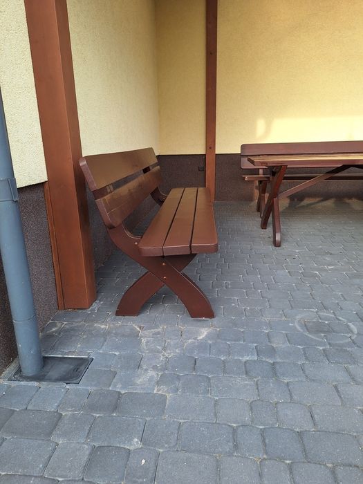 Zestaw ogrodowy stol 2 lawki