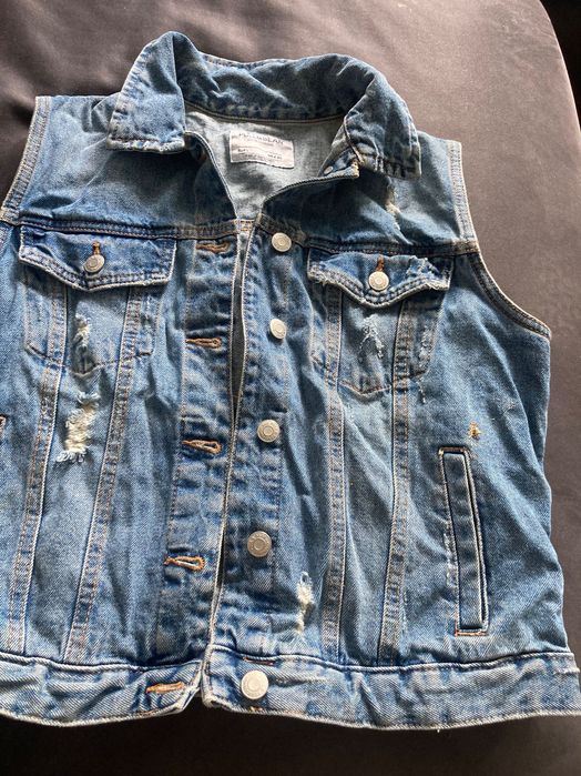 Kamizelka damska jeans PULL and BEAR