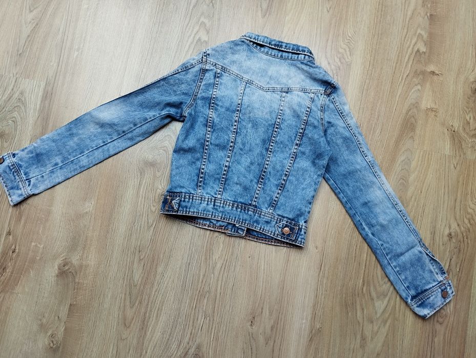 Jeansowa kurtka Zara S przecierana y2k style 2000 denim washed effect nie dye