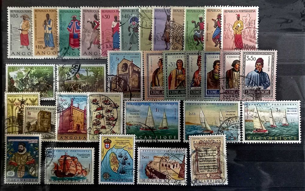 Ex-colónias - Portugal 6 Séries Completas Usadas (ler descrição)