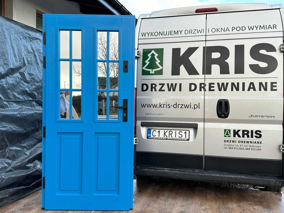 Drzwi zewnętrzne drewniane CZYSTE POWIETRZE CAŁA POLSKA