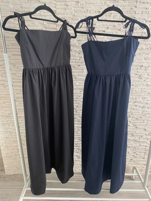 Lemonada nowa długa  sukienka z kieszeniami wiązaną granat