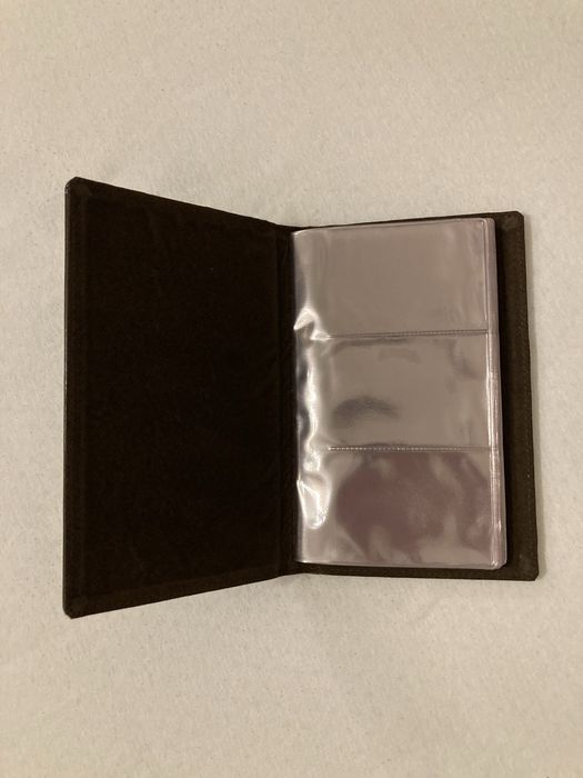 Wizytownik elegancki skóra ciemny brąz