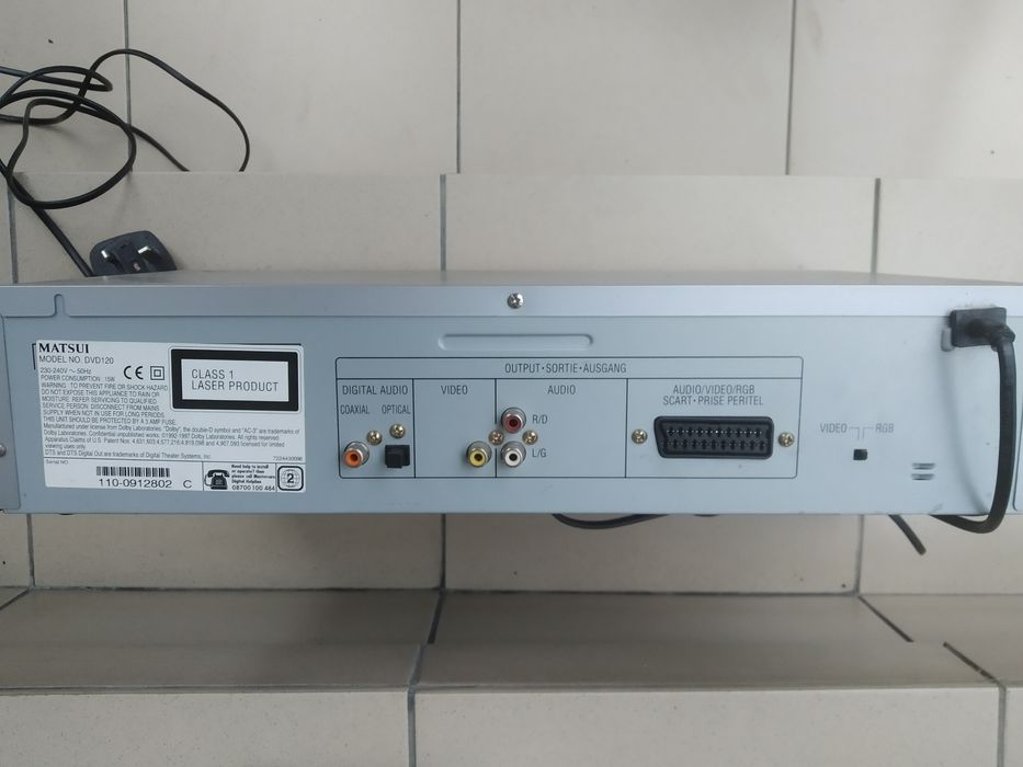 Відеомагнітофон Matsui. Пульт, кабель.