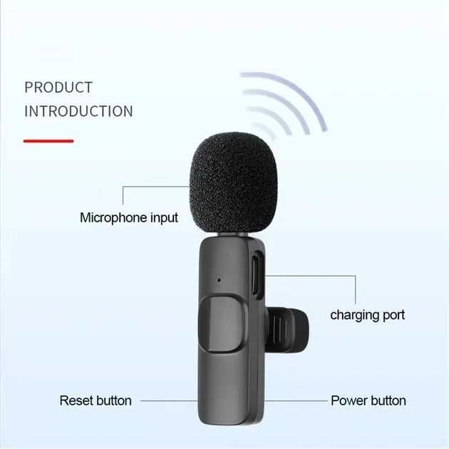 Бездротові петличні мікрофони К9 Type-C (2 шт)