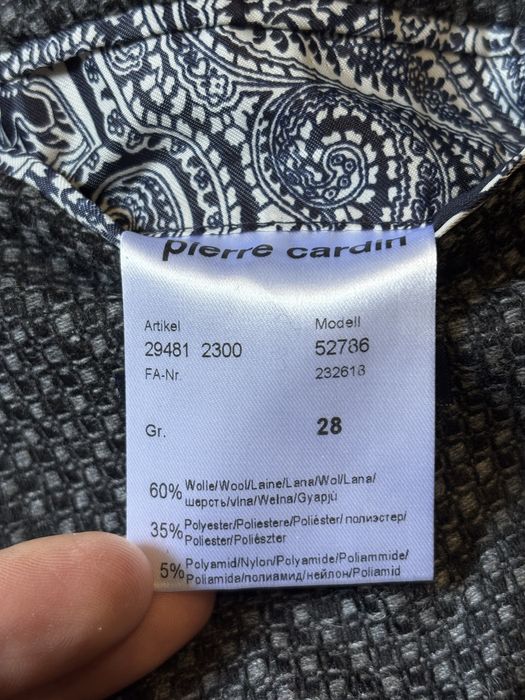 Marynarka Pierre Cardin 60% Wełna Wool, Rozmiar 28 (56 krępy)