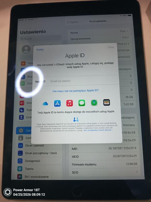 Apple iPad Air 2 16GB Cellular (2th gen) 2014 A1567