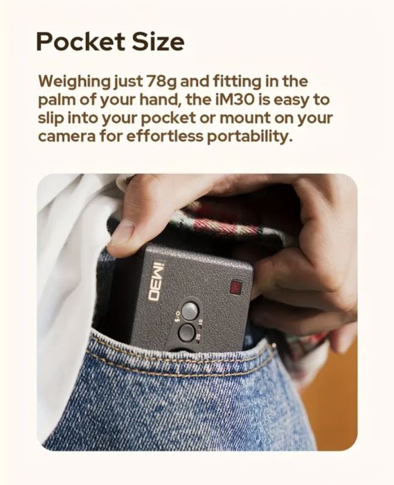 В дорозі‼️Godox iM30 – легкий спалах для Canon, Nikon, Sony
