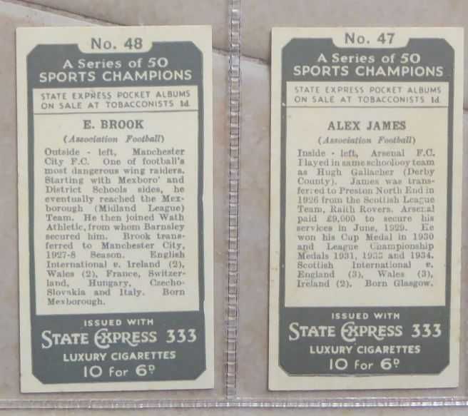 1935 cartões de tabaco - Campeões do Desporto - colecção completa
