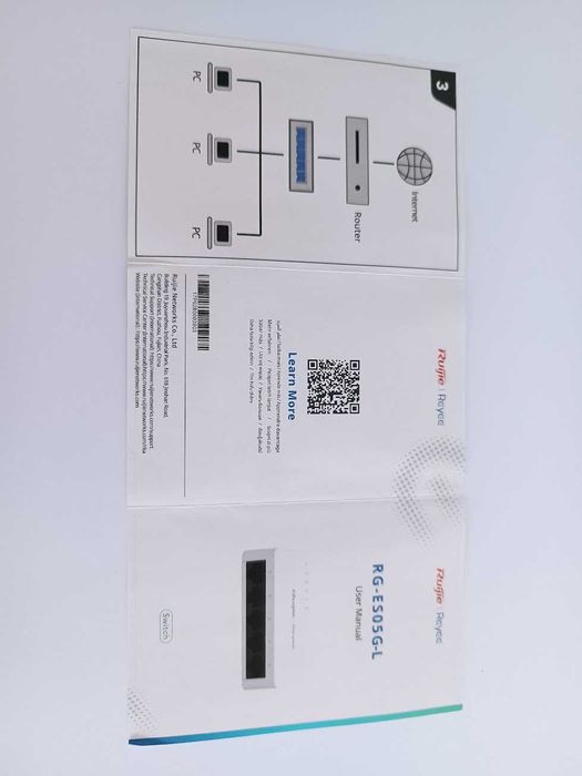 Novidade:Switch Rede Ruijie Reyee 5 Portas 1GB RG-ES05G-L