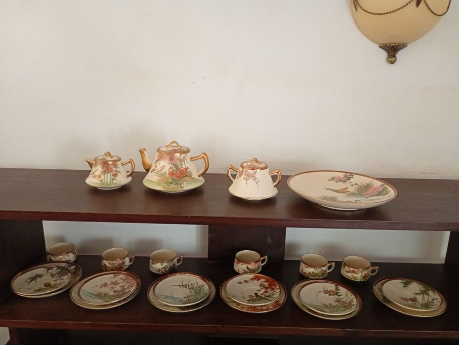 Conjunto de chá pintado à mão