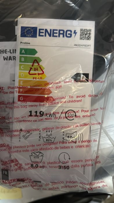 Máquina de secar roupa proline 8kg