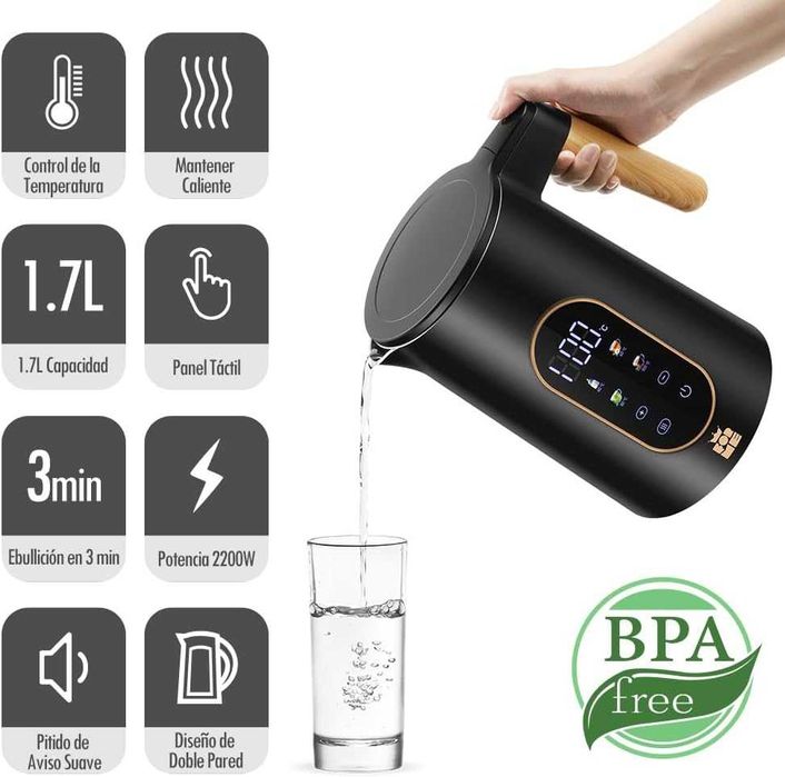 Cafeteira elétrica de aço inoxidável 1,7 l ForMe