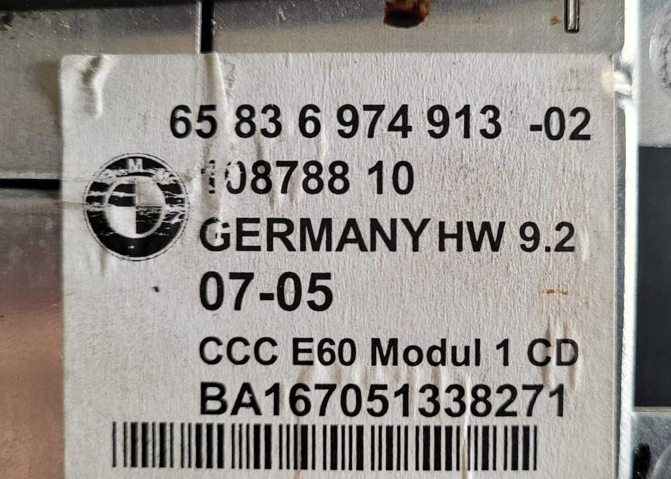 Radio czytnik nawigacji CCC Navi BMW 5 E60 E61 E63 E64