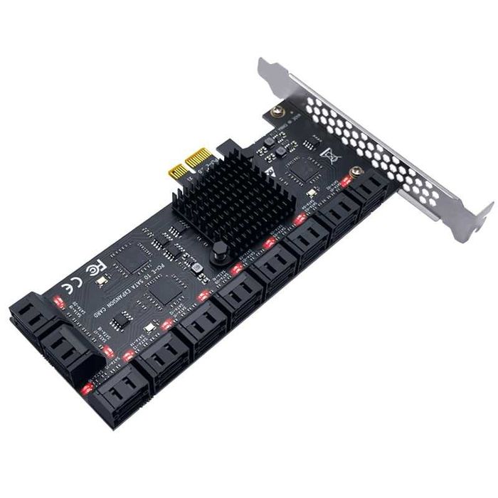 Контроллер адаптер 10, 16, 20 и 24 порта SATA на PCI-e x1, x4, x16