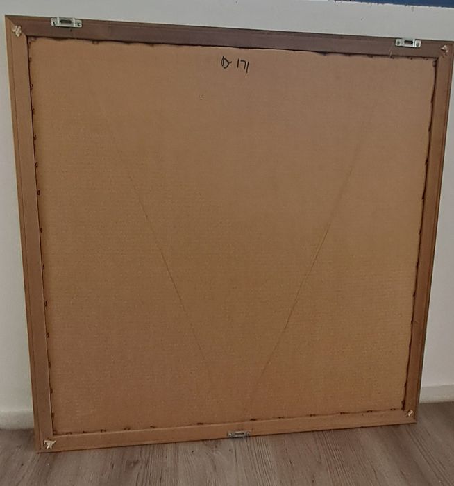 Quadro muito grande decorativo com impressão jardim 83x83cm