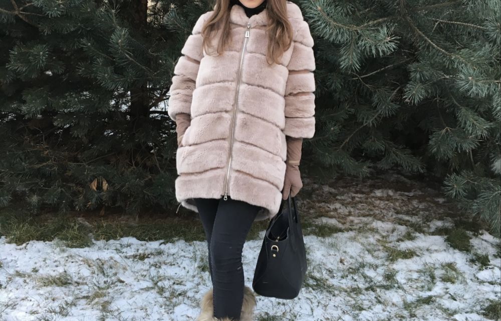 Шуба натуральна кролик рекс