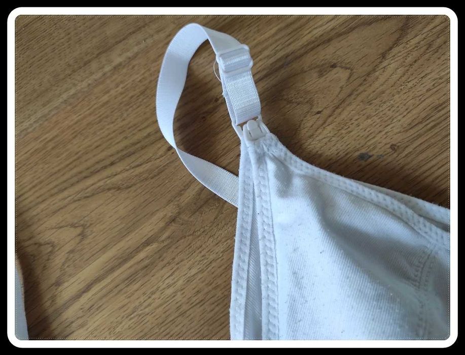 Biały biustonosz do karmienia odpinane miseczki ok 90 B-C