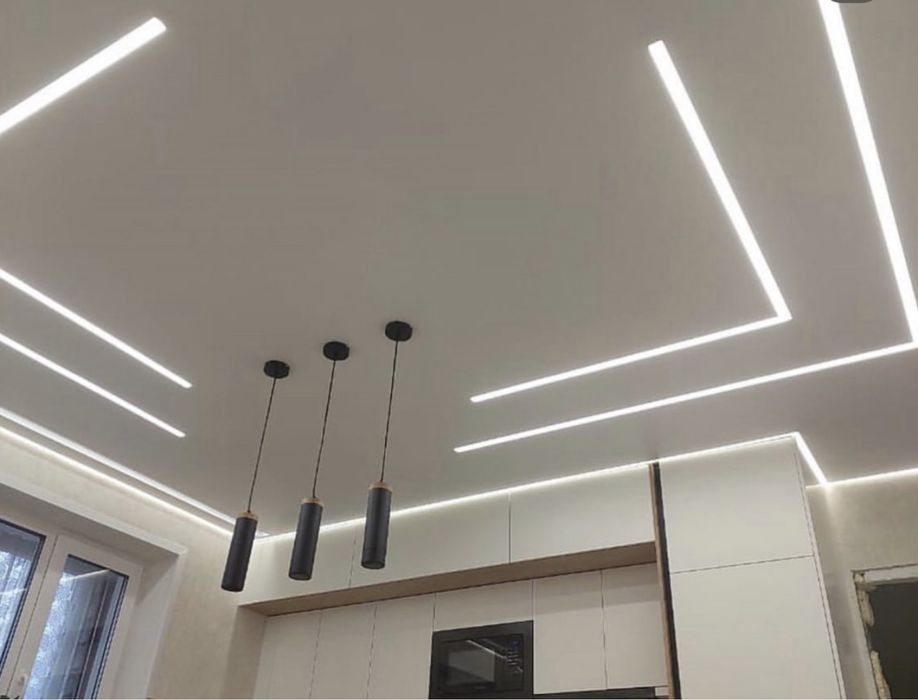 Sufity Napinane, Sufity Podświetlane , Linia Led ,Czarny , Fotonadruk
