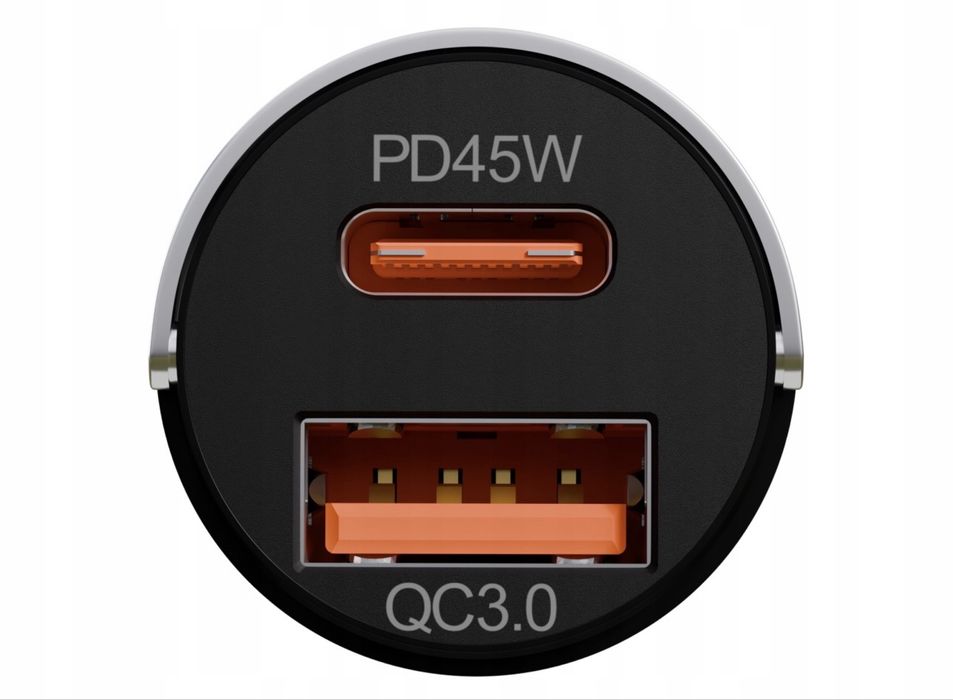 Ładowarka samochodowa USB-C QC szybkie ładowanie do zapalniczki
