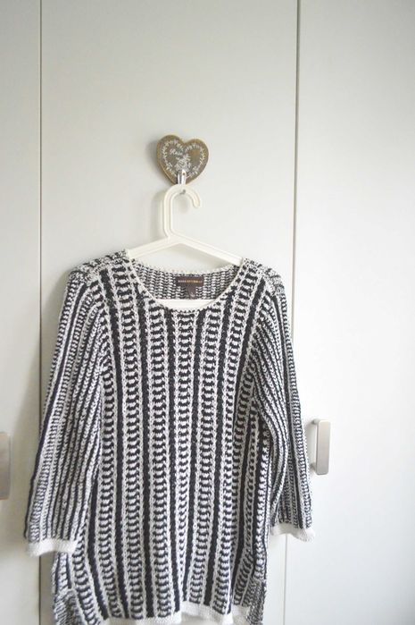 Dana Buchman sweter ażurowy bawełna premium L/XL