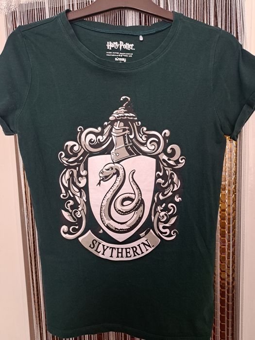 T-shirt damski z nadrukiem Slytherin (Harry Potter)