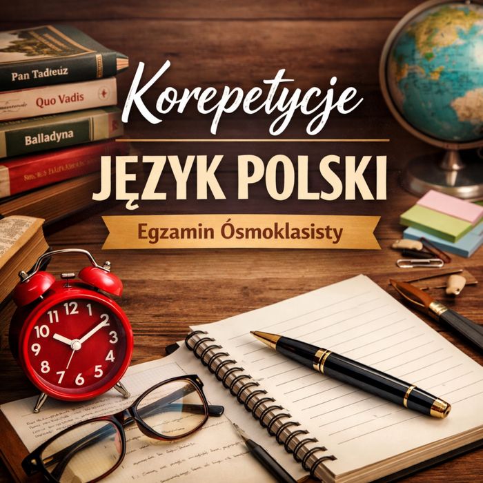 Język polski - egzamin ósmoklasisty, nauczyciel z doświadczeniem