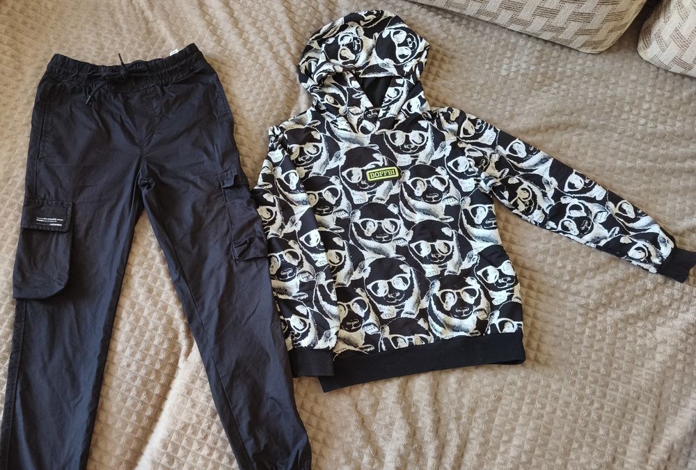 Костюм для хлопчика, худі, джогери, штани карго, панди, дитячий одяг,